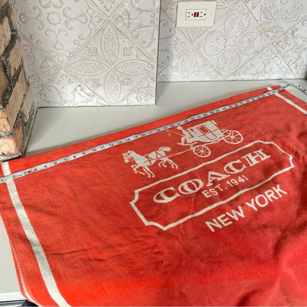 COACH- Beach Towel- Huge, Vibrant Red Color